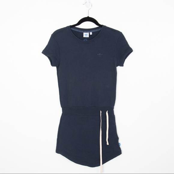 adidas Dresses & Skirts - Adidas Drawstring Navy Blue Mini Dress